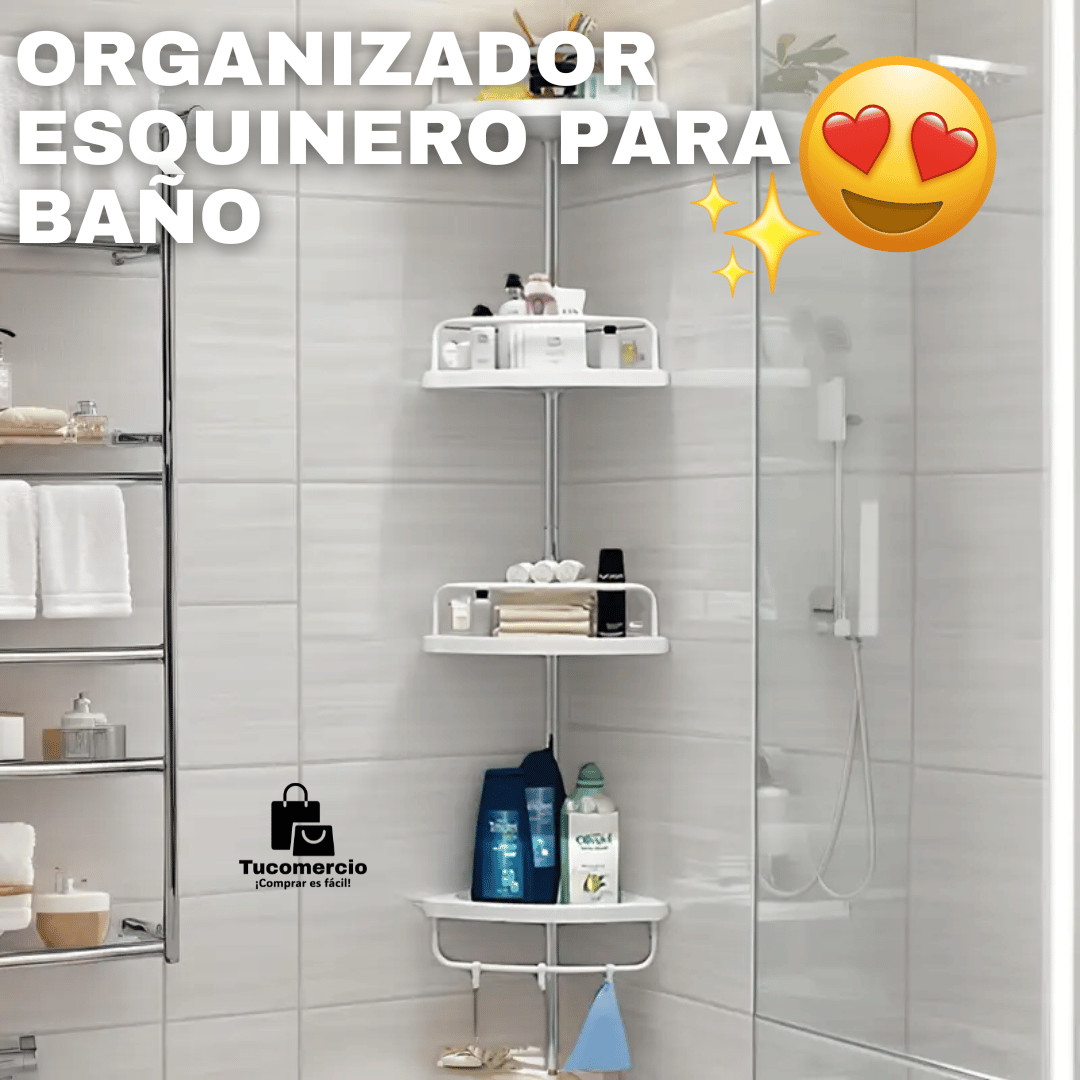 Organizador Esquinero para baño 4 niveles AJUSTABLE